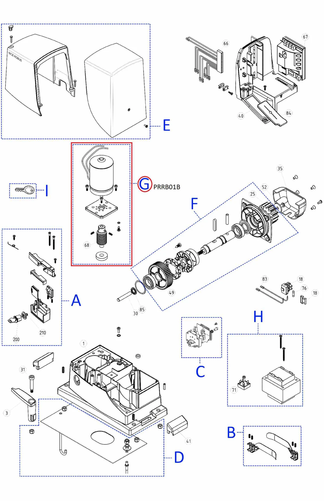 PRRB01B kit motoru pro RB600