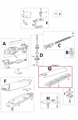 PRMB07FL kit krytů BMGWALAR02.45673 a BMGWALBR04.45673 pro WG5
