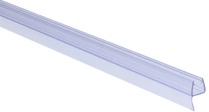 plastové těsnění na sklo 6mm, mezi skleněné dveře a stěnu nebo podlahu, 2200mm - slide 0