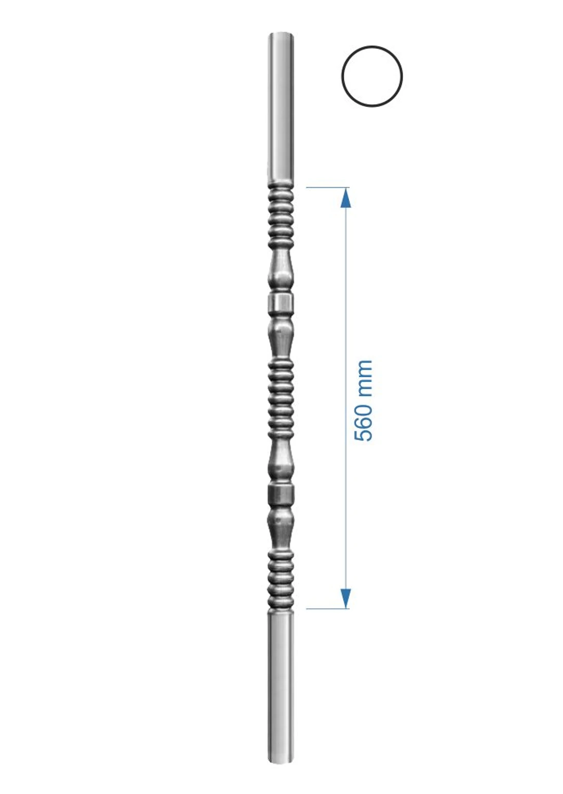 DOPREDAJ! Kruhová tyč-rúrková H-1000mm, ø32mm, stena 1mm