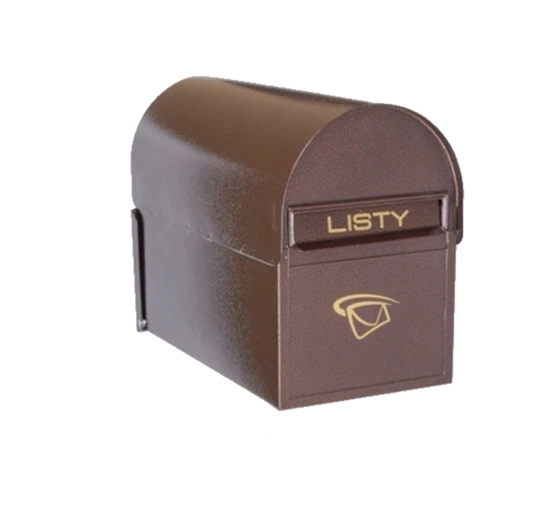DOPRODEJ! Poštovní schránka, RETRO (200x280x380 mm), max. formát listu: B6, barva: měděná (balení neobsahuje nohu ke schránce S-N1)