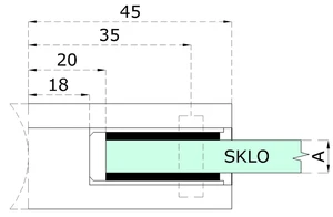 Gumička na sklo 8,0 mm, balení: 2 ks/ k držáku EB1-AP07, EB1-AP47 - slide 1