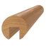 dřevěný profil (ø42mm /L:3000mm) s drážkou 17x20mm, materiál: duk, broušený povrch bez nátěru, balení: PVC fólie, necinkovaný materiál