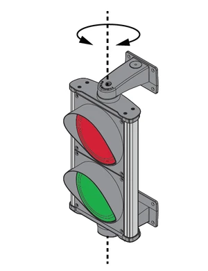 ASF Semafor dvoukomorový, červená/zelená LED, hliníkové tělo, 0-230V, IP65 - slide 1