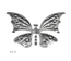 motýľ, dekoračný element 60x110x0,6mm, plechový
