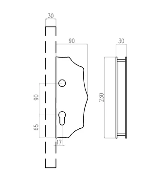 Kazetová sestava pro branku 230 x 93 x 30 mm, válcovaná - slide 1