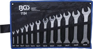 Sada oboustranných plochých klíčů, 6x7 - 30x32mm, 12ks, DIN 3110 - slide 1
