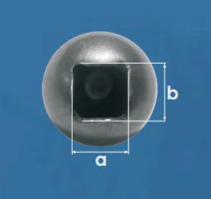 Koule dutá ø 25 mm, otvor 12x12 mm, tloušťka stěny 1mm - slide 1