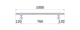 Led madlo ø 42.4mm, L-1000mm, brúsená nerez AISI304