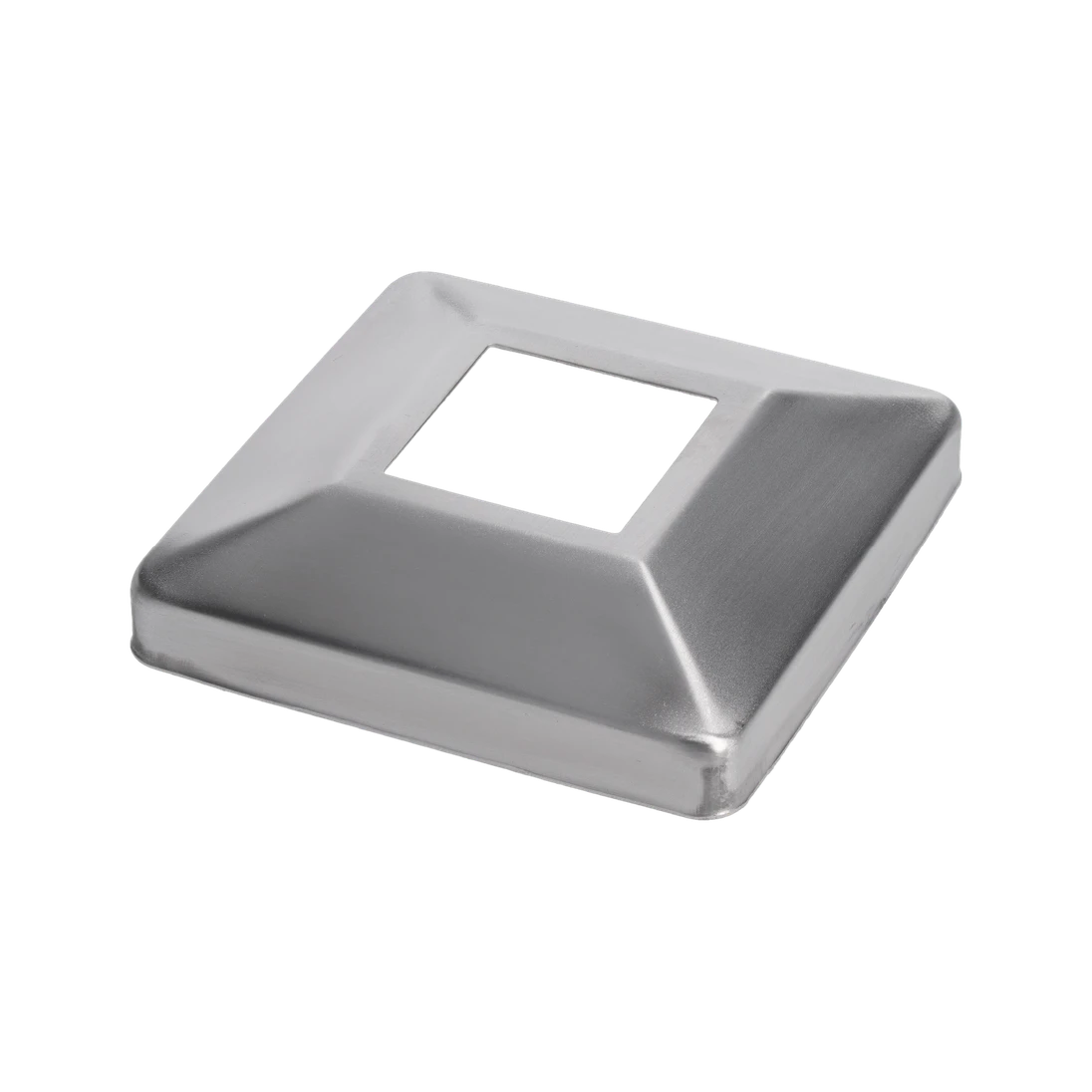 Kryt příruby (95x95 mm), otvor:40,5x40,5 mm, broušená nerez K320 / AISI304