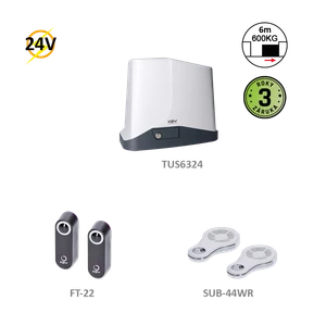 900KTUS6324KS TURBO S KIT pre posuvné brány do 600kg, 24V - slide 0