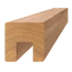 drevený profil (40x40mm /L:3000mm) s drážkou 17x20mm, materiál: dub, brúsený povrch bez náteru, balenie: PVC fólia, necinkovaný materiál