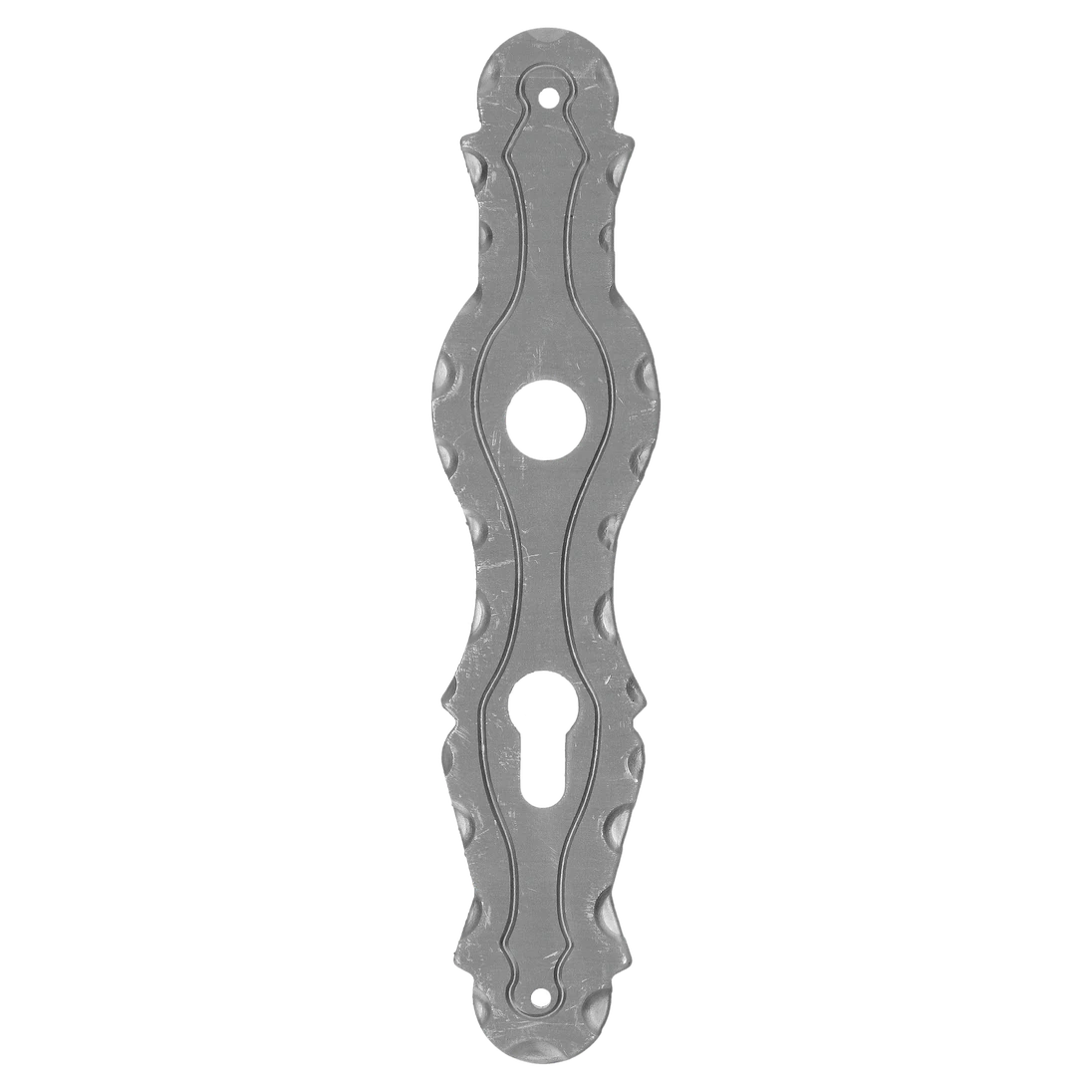 Štítek s děrami 260x57x3mm, rozteč 72mm, otvor na kliku 20mm