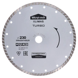Turbo diamantový kotúč 230 x 2,6 x 22 mm