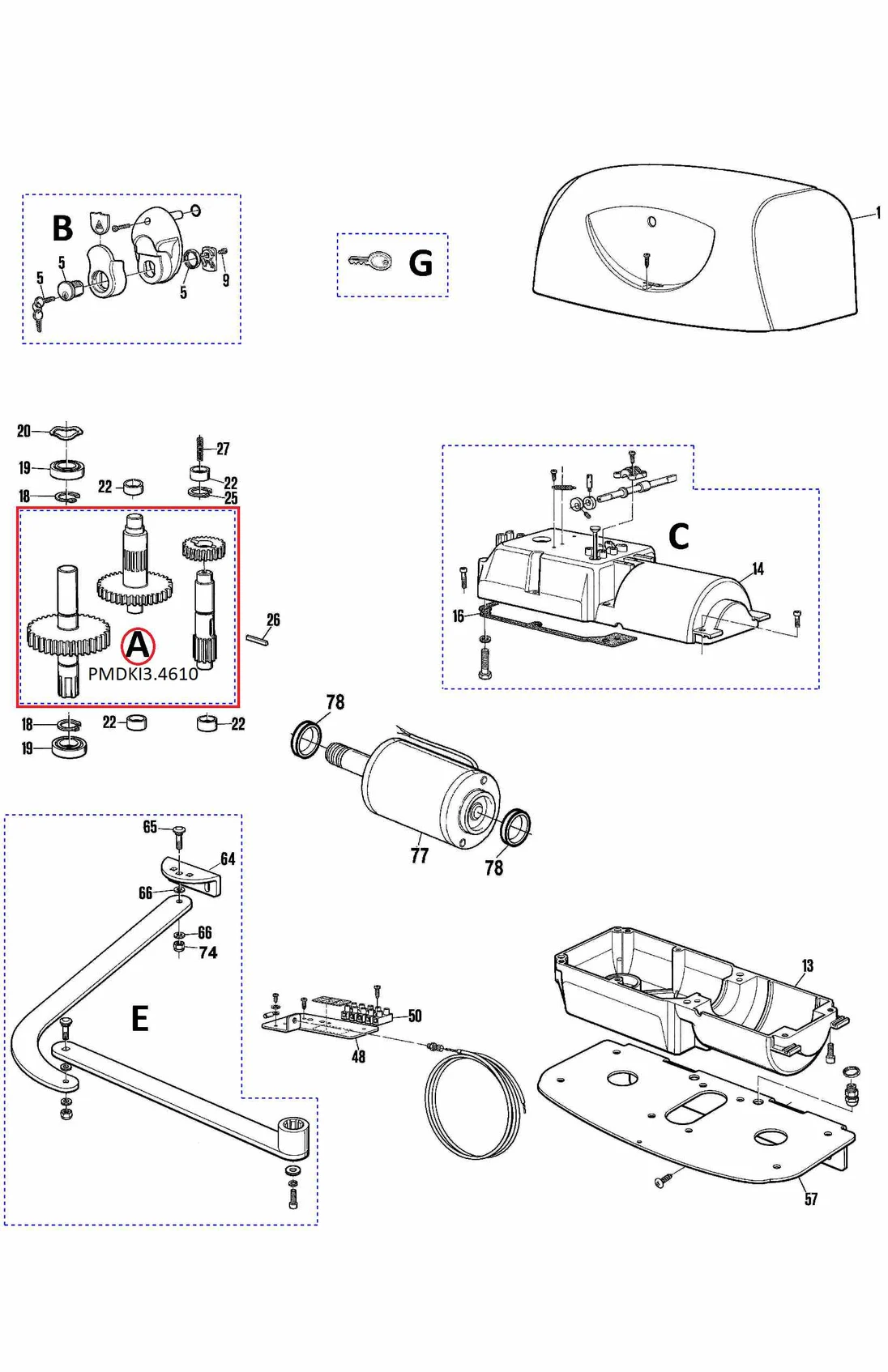 PMDKI3.4610 kit prevodovky pre HYPPO 24V