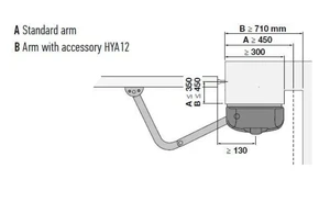 Proudloužené rameno pohonu HYPPO pro brány s uchycením až 450 mm hluboko - slide 1