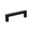nerezová úchytka (madlo) pre rozteč 96mm (108x96mm madlo 12x12mm, výška 32mm), dutá, farba: čierna, nerez K320 /AISI304, balenie obsahuje skrutky