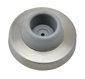 Nerezový doraz dveří s gumou (ø 57x24mm), broušená nerez K320 / AISI304 - slide 0