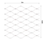 nerezová lanková sieť, 0,8m x 5m (šxd), oko 60x104 mm, hrúbka lanka 2mm, AISI316 (V nerozloženom stave má sieť 5,96m)