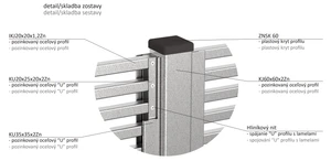 U-profil 20x25x20x2 mm, žárově zinkovaný, hladký L = 6000mm - slide 1