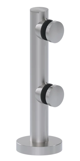 Nerezový stĺpik na sklo s dvomi svorkami K320/AISI304