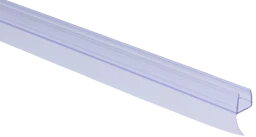 plastové tesnenie na sklo 6mm, medzi sklenené dvere a stenu alebo podlahu, 2200mm