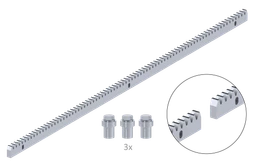 Hřeben kov 30x12mm, L-1000mm, M4, max. do 2200kg, 3x úchyt+šrouby, pozinkovaný