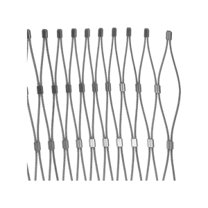 Nerezová lanková síť, 0,8 m x 5m (šxd), oko 50x50 mm, tloušťka lanka 2 mm, AISI316, síť neni ukončena oky pro provlečení lanka - slide 3
