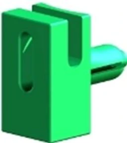 Úchytka napínacího drátu s pozinkovaným hřebíkem, zelená RAL6005