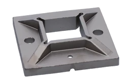 Příruba spodní (100x100 / 2x11 mm), otvor: 40,5x40,5 mm, na profil 40x40 mm, broušená nerez K320 / AISI304