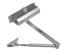 Hydraulický zavírač (162x41x63 mm) pro interiérové dveře, max. délka dveří: 900 mm / max. váha dveří: 60 kg, materiál: AL s povrchovou úpravou - stříbrná