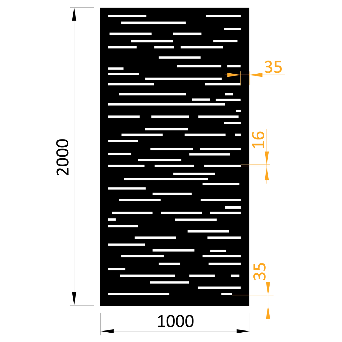 Plech, vzor 8311, 1000x2000x2,0mm, bez povrchové úpravy