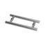 Nerezové madlo na dveře (296 mm / ø25 mm), na sklo 8-12 mm, broušená nerez K320 / AISI304