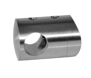 Držák tyče ø 12 mm na trubku ø 33,7 mm (30x22 mm), broušená nerez K320 / AISI304 - slide 0
