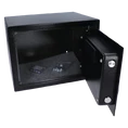 Nábytkový elektronický trezor (350x250x250mm), hrúbka: dverí 3mm, telo 1mm, vnútorné rozmery 245x185x245mm, farba: čierna - slide 2