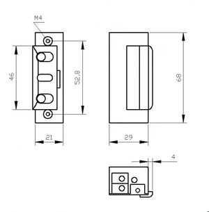 Elektrozámek pro doraz KZK300, 8-12 V AC/DC - slide 1