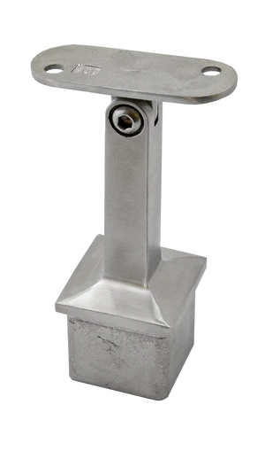 Držák madla s kloubem / plochý (64x81mm), broušená nerez K320 / AISI304 - slide 0