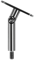držiak madla s kĺbom, plochý (78x64mm) závit M8, brúsená nerez K320 /AISI304 - slide 0