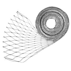 Nerezová lanková sieť, 0,8m x 25m (šxd), oko 60x104 mm, hrúbka lanka 2mm, AISI316 (V nerozloženom stave má sieť 29,8m) - slide 2