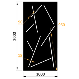 Plech, vzor 2024, 1000x2000x2mm, bez povrchové úpravy - slide 1