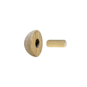 Dřevěné ukončení madla (ø 42 mm), dřevo: dub bez povrchového nátěru - slide 0