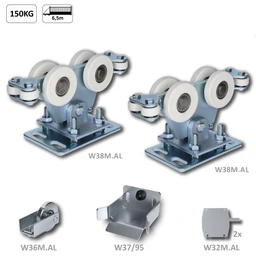 hliníkový set bez profilu pre samonosný systém (2xW38M.AL, 1xW36M.AL, 2xW32M.AL, 1xC397G)