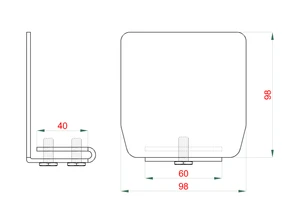 MEDIO-9 samonosný systém 98x98x5mm posuvnej brány do 500kg/8,5m otvor (C399M/Fe 1x6m čierny profil, C3999M 2ks, C396M 1ks, C397M 1ks, C398M 1ks), intenzívna prevádzka - slide 5