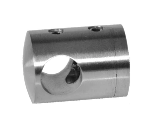 Držák tyče ø 12mm, plochý (30x22mm), broušená nerez K320 / AISI304 - slide 0