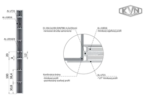 profil na výplň 100x16x6000mm, materiál EN AW-6060 T66, prírodný hliník bez povrchovej úpravy, cena za KUS - slide 3