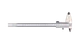 Posuvné meradlo s hĺbkomerem KINEX 200 mm, 0,02 mm, aretácia skrutkou, paralelné vedenie, monoblok, TOP QUALITY, DIN 862