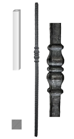 DOPRODEJ! Kovaný sloupek H-1200mm 25x25mm