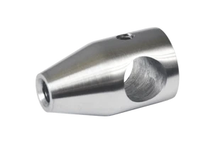 Držák tyče ø 12 mm, plochý (20x36 mm), závit M5, broušená nerez K320 / AISI304 - slide 0