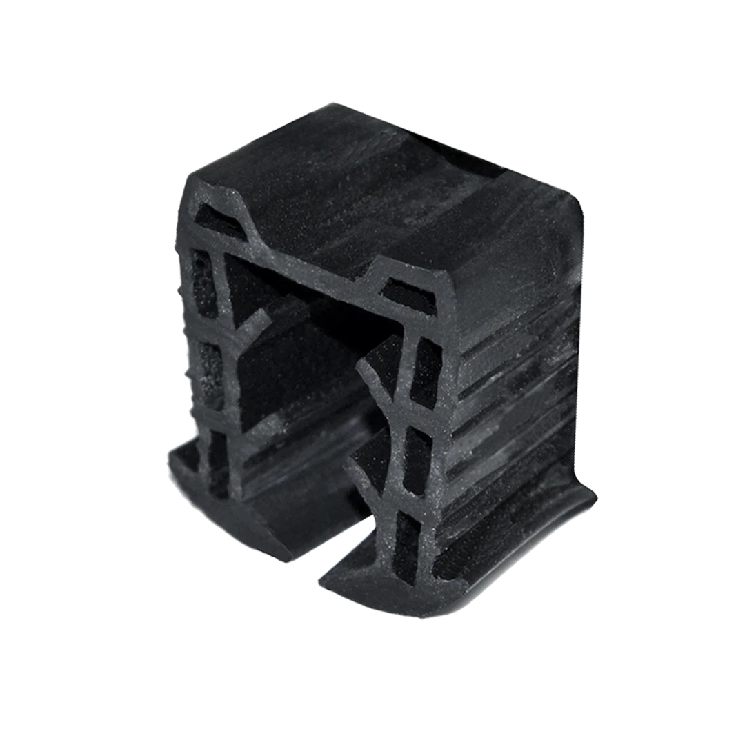 Gumové těsnění pro madlo s drážkou 24x24mm, sklo 12-12.76mm
