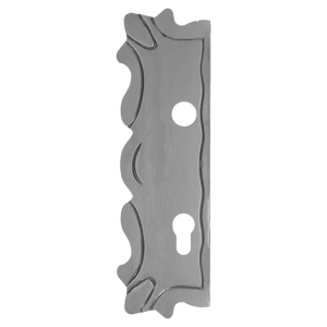 Štít 295x90x4mm s otvormi, otvor pre kľučku ø 20mm, zdobený, ľavý, pre zámok ZM90/40H - slide 0